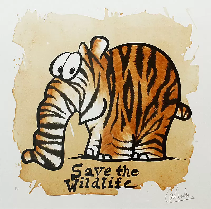 otto-waalkes-save-the-wildlife-ungerahmt-ottifant-tiger