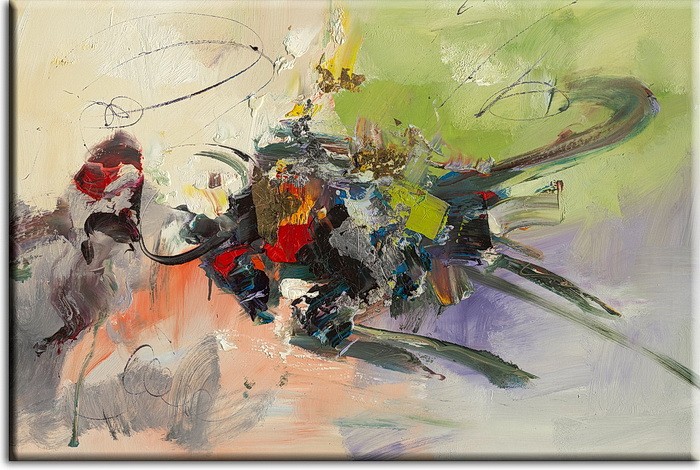  Totti Moreno - Composition Spring - abstraktes Leinwandbild