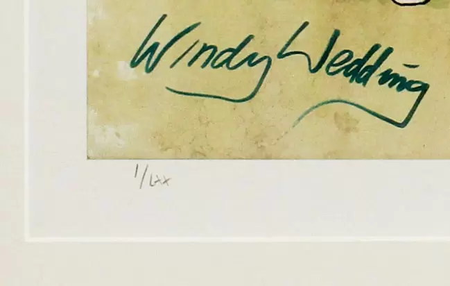 Otto Waalkes - WINDY WEDDING - Original Siebdruck handsigniert