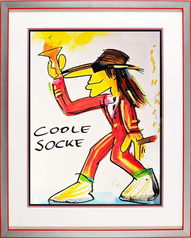 Udo Lindenberg - COOLE SOCKE - handsignierte Original Grafik