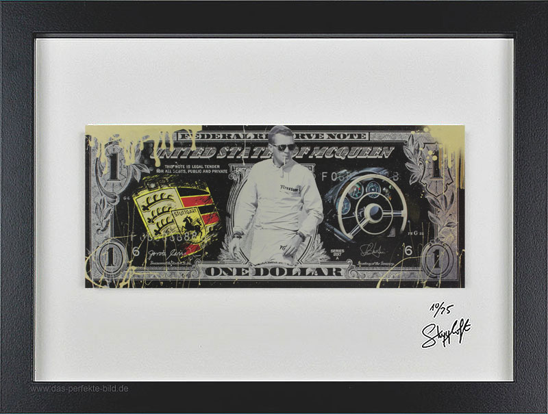 SKYYLOFT - Steve McQueen II Dollar - Bilder mit Museumsglas und Bilderrahmen