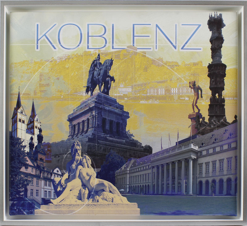 Koblenz Collage - Version in Gelb