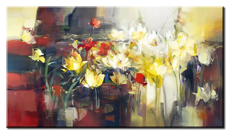 Totti Moreno Leinwandbild - Eternal Flowers-20 x 40 cm