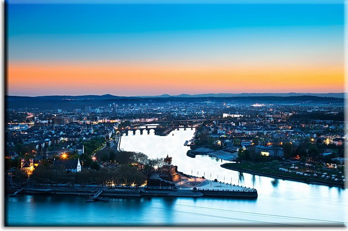 Leinwandbild  Koblenz Abendstimmung-30 x 40 cm