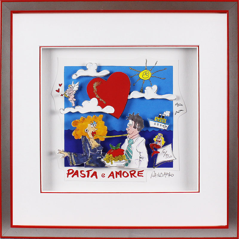 Paolo Randazzo - PASTA E AMORE - DONNA E UOMO - Original 3D Bild handsigniert