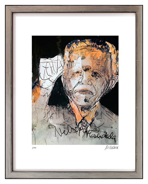 Armin Mueller-Stahl - Nelson Mandela - The Power of one - Original Pigmentdruck - limitiert und handsigniert