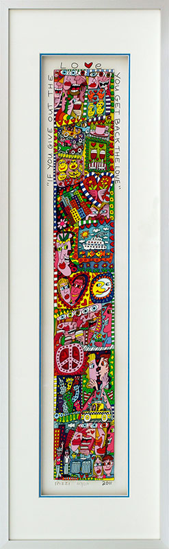 James Rizzi - IF YOU GIVE OUT THE LOVE YOU GET BACK THE LOVE - Original 3D Bild drucksigniert