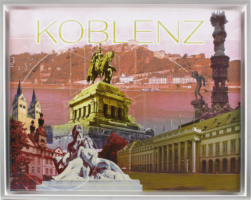 Koblenz Collage - Version in Rot 