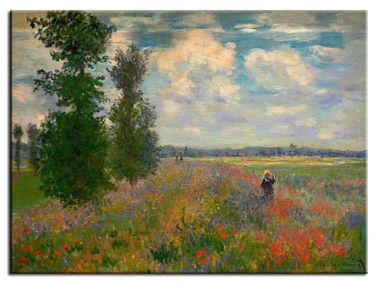 Claude Monet Bilder Mohnfeld Bei Argenteuil Leinwandbild Oder Poster In ...